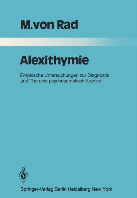 Alexithymie, Paperback Book