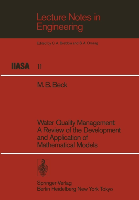 Water Quality Management : A Review of the Development and Application of Mathematical Models, PDF eBook
