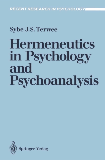Hermeneutics in Psychology and Psychoanalysis, PDF eBook