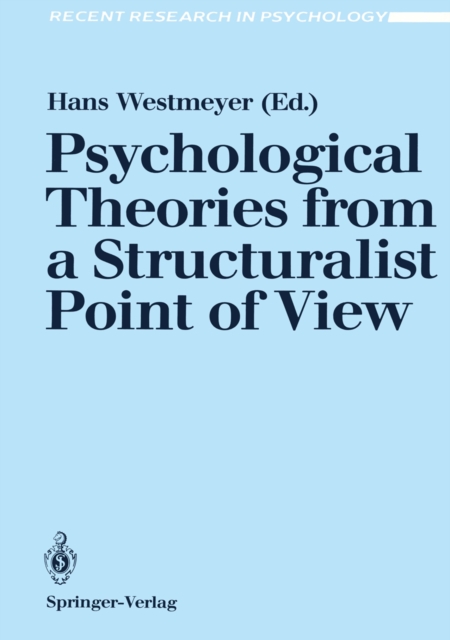 Psychological Theories from a Structuralist Point of View, PDF eBook