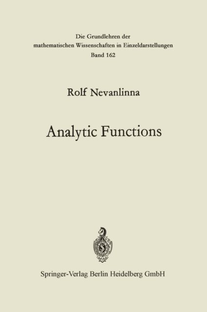 Analytic Functions, PDF eBook
