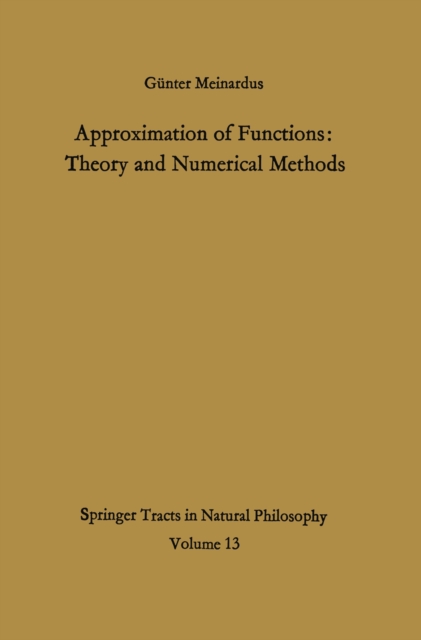 Approximation of Functions: Theory and Numerical Methods, PDF eBook