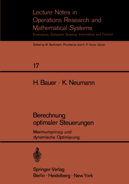 Berechnung optimaler Steuerungen : Maximumprinzip und dynamische Optimierung, PDF eBook