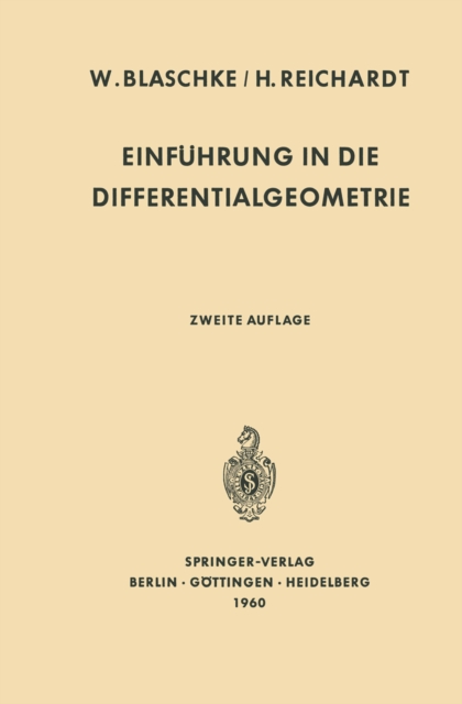 Einfuhrung in die Differentialgeometrie, PDF eBook