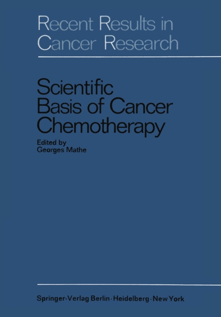 Scientific Basis of Cancer Chemotherapy, PDF eBook