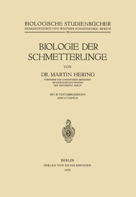 Biologie der Schmetterlinge, PDF eBook