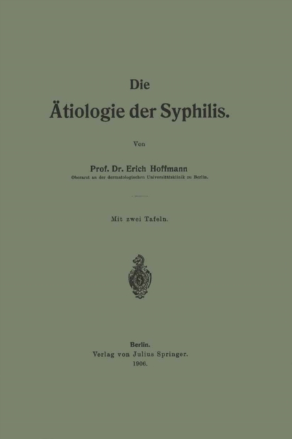 Die Atiologie der Syphilis, PDF eBook