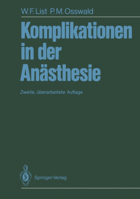 Komplikationen in der Anasthesie, PDF eBook