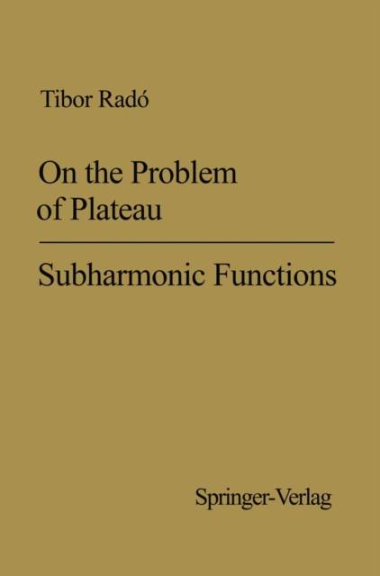 On the Problem of Plateau, PDF eBook