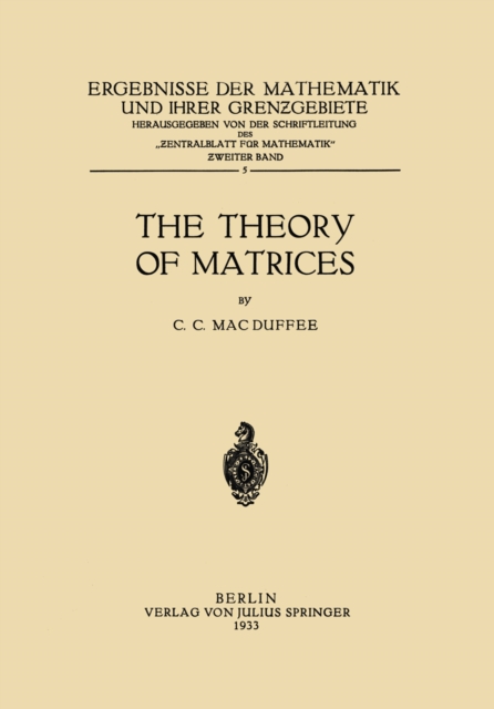 The Theory of Matrices, PDF eBook