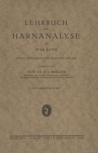 Lehrbuch der Harnanalyse, PDF eBook
