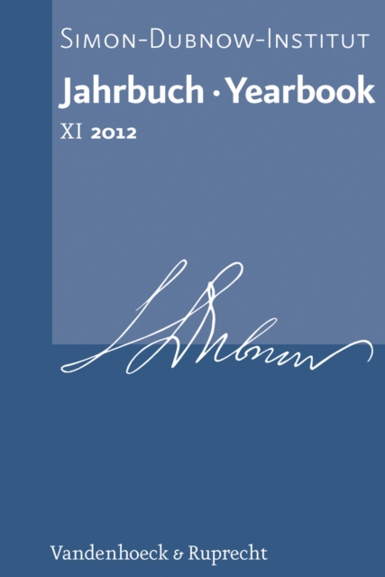 Jahrbuch des Simon-Dubnow-Instituts / Simon Dubnow Institute Yearbook XI (2012), PDF eBook