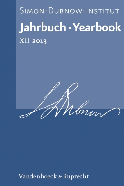 Jahrbuch des Simon-Dubnow-Instituts / Simon Dubnow Institute Yearbook XII/2013, PDF eBook