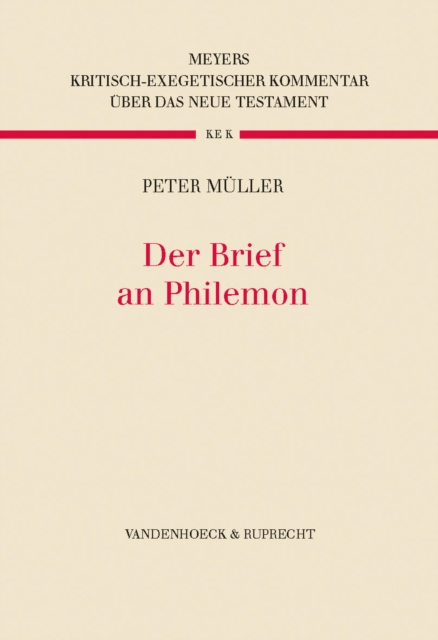 Der Brief an Philemon, PDF eBook