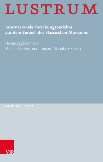 Lustrum Band 63 - 2021, PDF eBook