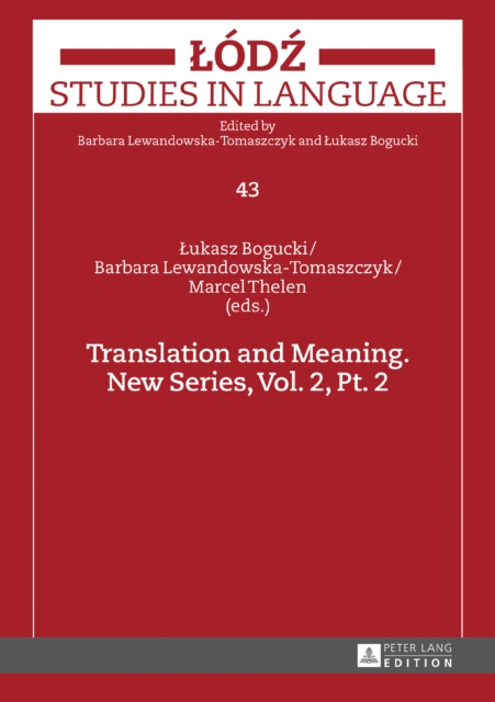 Translation and Meaning. New Series, Vol. 2, Pt. 2, PDF eBook