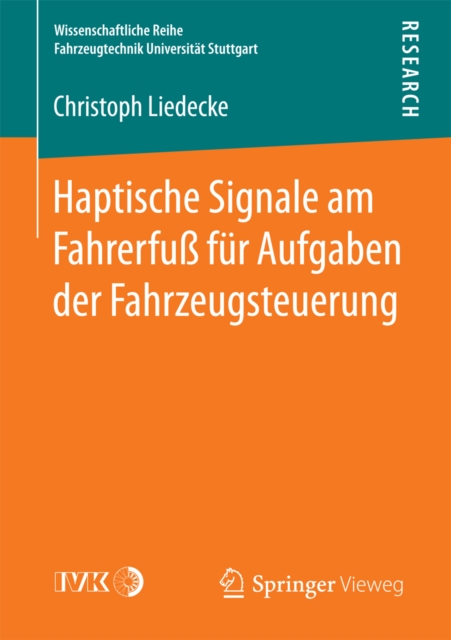 Haptische Signale am Fahrerfu fur Aufgaben der Fahrzeugsteuerung, PDF eBook