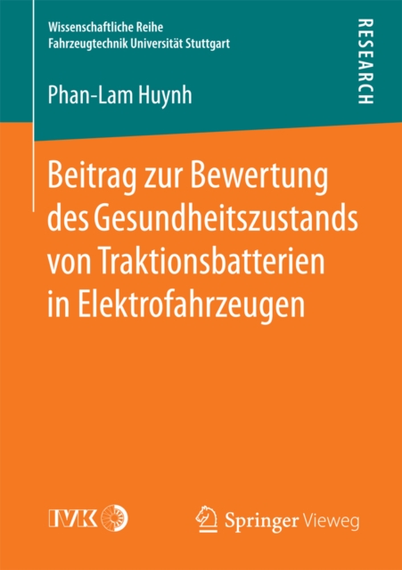 Beitrag zur Bewertung des Gesundheitszustands von Traktionsbatterien in Elektrofahrzeugen, PDF eBook