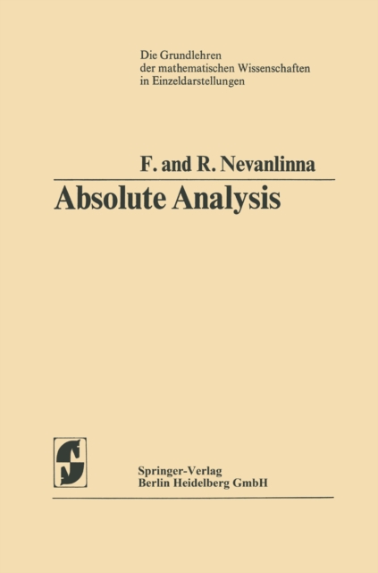Absolute Analysis, PDF eBook