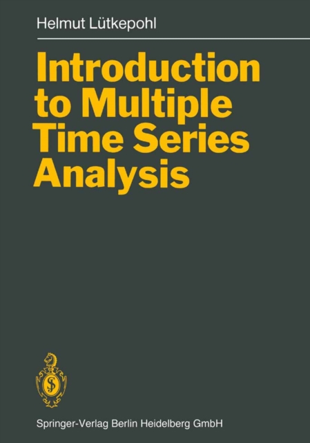 Introduction to Multiple Time Series Analysis, PDF eBook