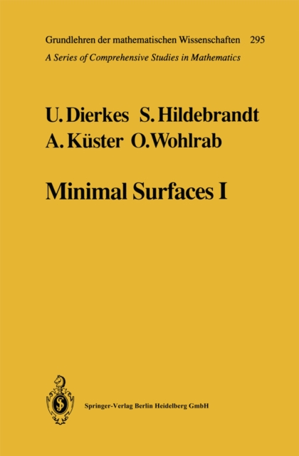 Minimal Surfaces I : Boundary Value Problems, PDF eBook