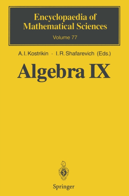 Algebra IX : Finite Groups of Lie Type Finite-Dimensional Division Algebras, PDF eBook