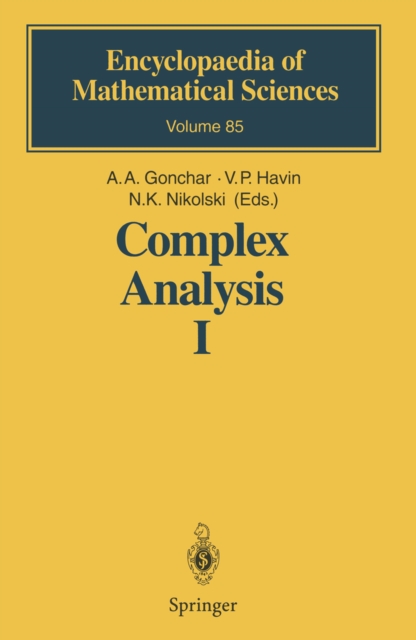 Complex Analysis I : Entire and Meromorphic Functions Polyanalytic Functions and Their Generalizations, PDF eBook