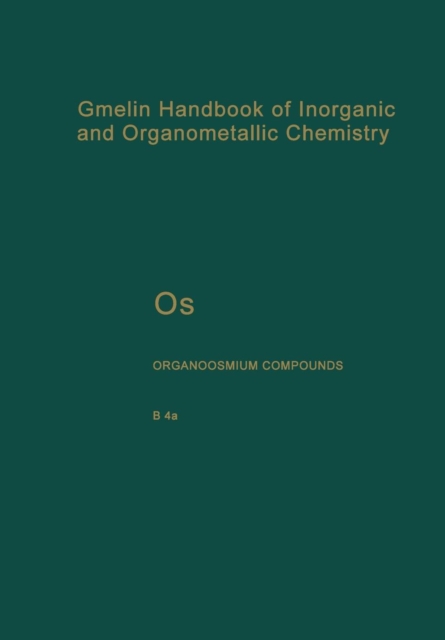 Os Organoosmium Compounds, Paperback / softback Book