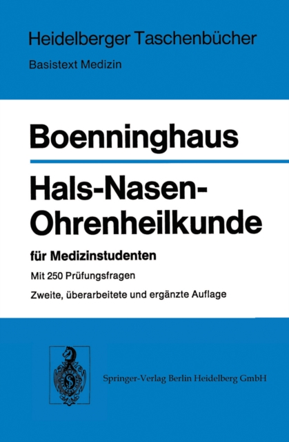 Hals-Nasen-Ohrenheilkunde fur Medizinstudenten, PDF eBook