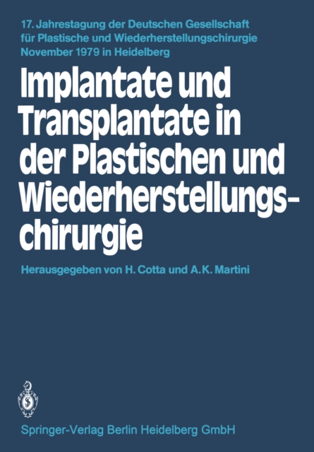 Implantate und Transplantate in der Plastischen und Wiederherstellungschirurgie, PDF eBook