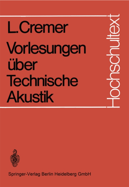 Vorlesungen uber Technische Akustik, PDF eBook