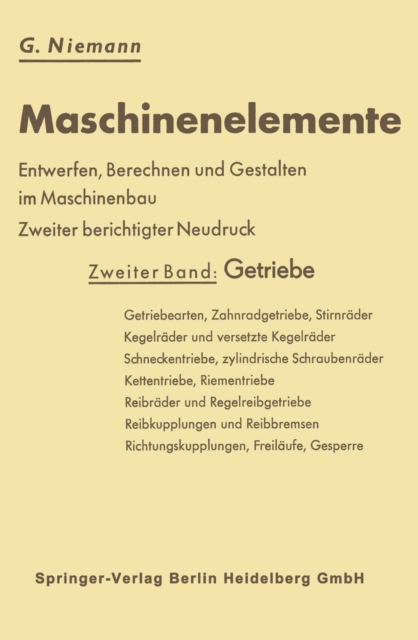 Maschinenelemente : Entwerfen, Berechnen und Gestalten im Maschinenbau. Ein Lehr- und Arbeitsbuch, PDF eBook