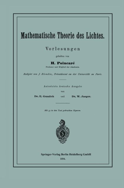 Mathematische Theorie des Lichtes : Vorlesungen, PDF eBook