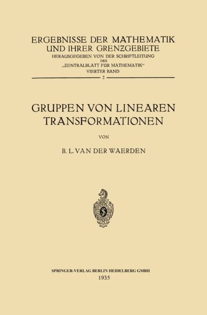 Gruppen von Linearen Transformationen, PDF eBook