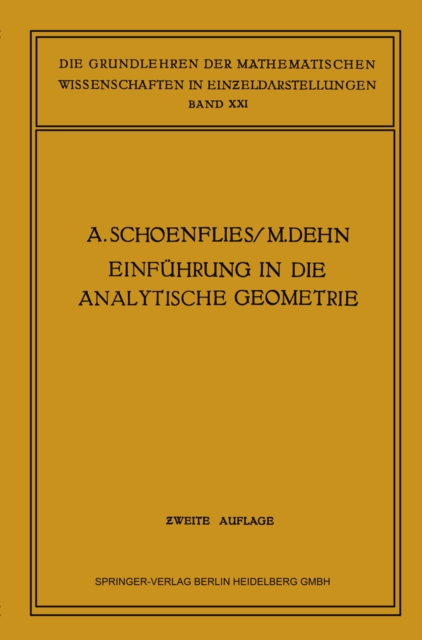 Einfuhrung in die Analytische Geometrie der Ebene und des Raumes, PDF eBook
