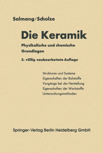 Die physikalischen und chemischen Grundlagen der Keramik, PDF eBook