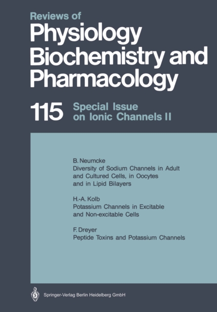 Special Issue on Ionic Channels II, PDF eBook
