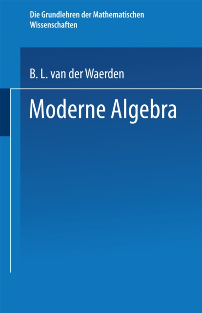 Moderne Algebra, PDF eBook