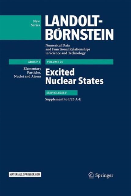 Excited Nuclear States : Supplement to I/25 A-E, Hardback Book