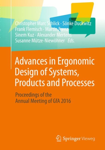 Advances in Ergonomic Design of Systems, Products and Processes : Proceedings of the Annual Meeting of GfA 2016, EPUB eBook