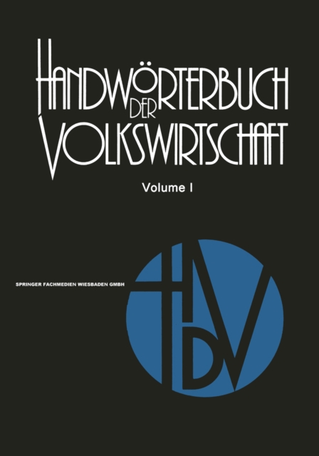 Handworterbuch der Volkswirtschaft, PDF eBook