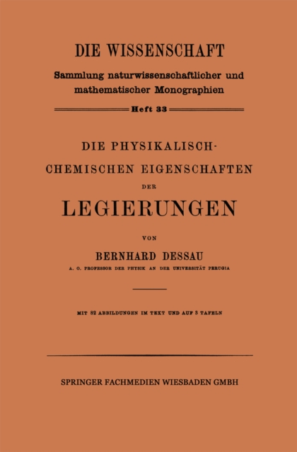 Die Physikalisch-Chemischen Eigenschaften der Legierungen, PDF eBook