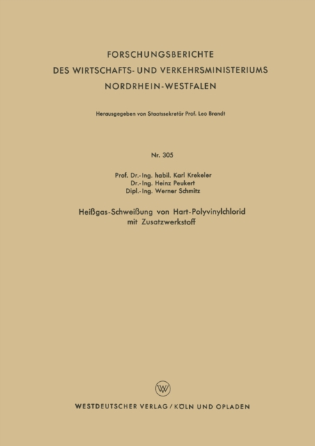 Heigas-Schweiung von Hart-Polyvinylchlorid mit Zusatzwerkstoff, PDF eBook