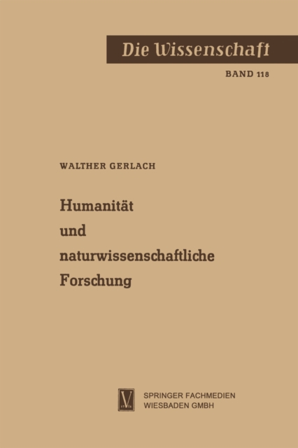 Humanitat und naturwissenschaftliche Forschung, PDF eBook