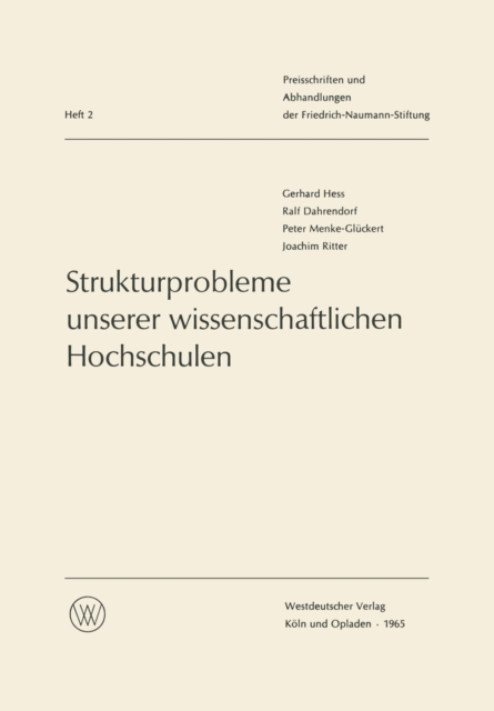 Strukturprobleme unserer wissenschaftlichen Hochschulen, PDF eBook