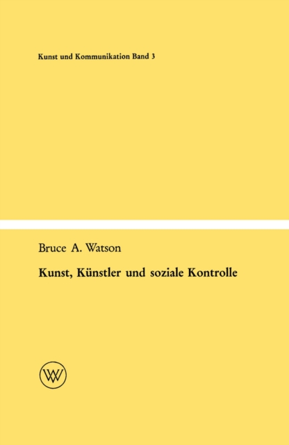 Kunst, Kunstler und soziale Kontrolle, PDF eBook
