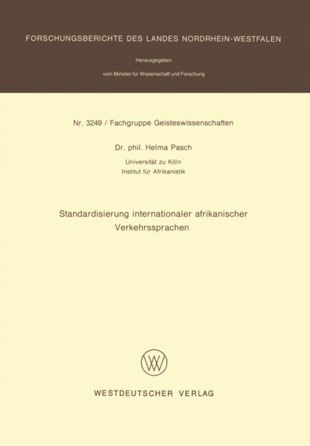 Standardisierung internationaler afrikanischer Verkehrssprachen, PDF eBook