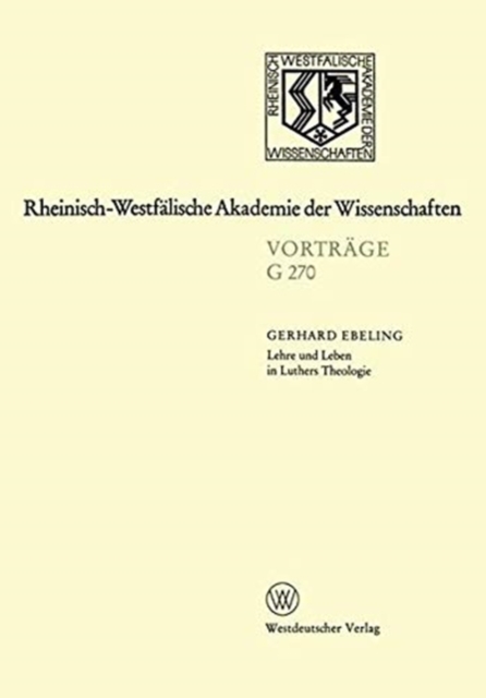 Lehre und Leben in Luthers Theologie, Paperback Book