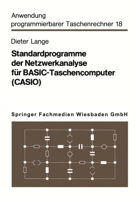Standardprogramme der Netzwerkanalyse fur BASIC-Taschencomputer (CASIO), PDF eBook