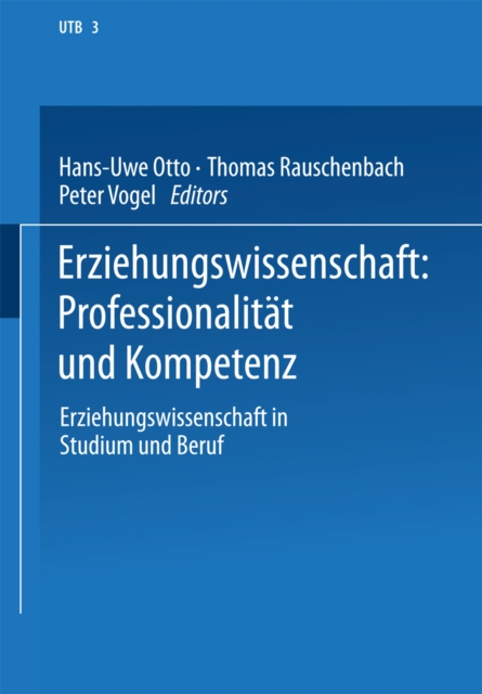 Erziehungswissenschaft: Professionalitat und Kompetenz, PDF eBook